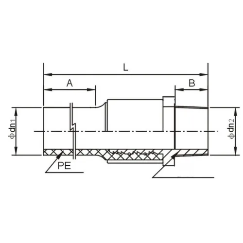 Переход ПЭ-Латунь 50х1*1/2" НР (с наружной резьбой)