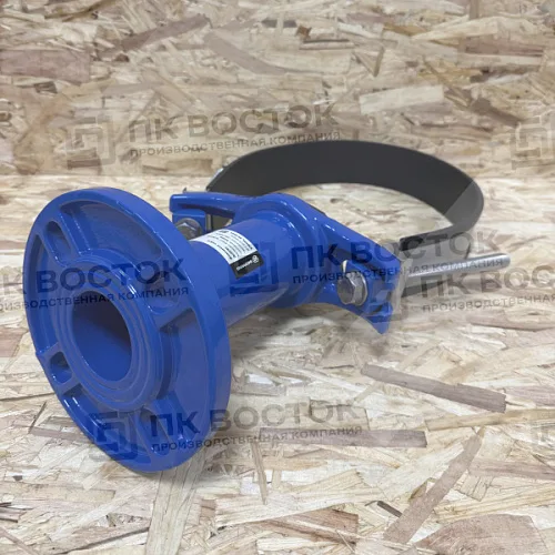 Седелка фланцевая чугунная Ду 300х100 (310-360) Ру16 хомутовая Benarmo
